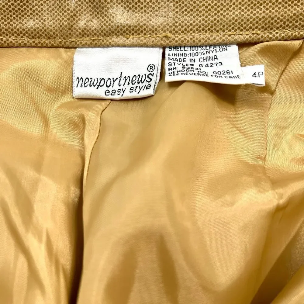 Vintage Newport Snake Print Leather Pants
